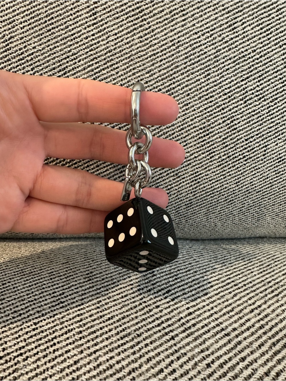 Authentic Coach Black Dice Key Chain